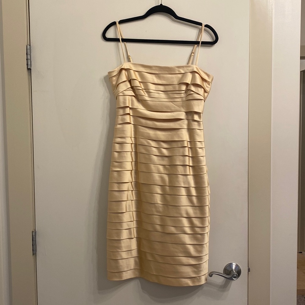 Calvin Klein champagne dress 8 EUC